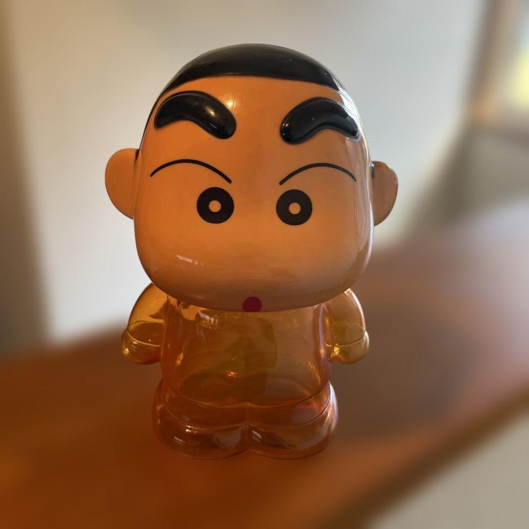 希少　クレヨンしんちゃん　貯金箱　オレンジ