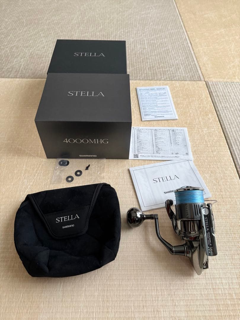 22ステラ4000MHG カスタムハンドルノブ付きリール
