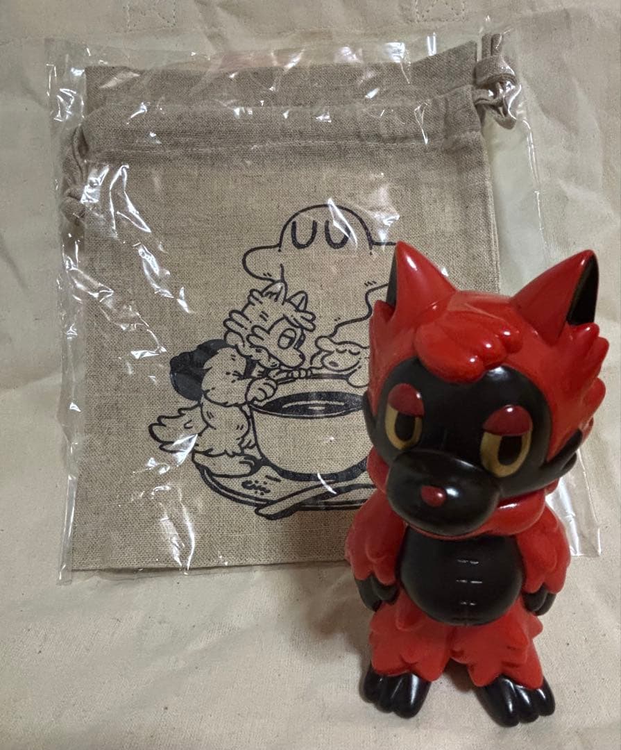 あらいきりこ　おおかみくん　ソフビ　京都カラー　巾着