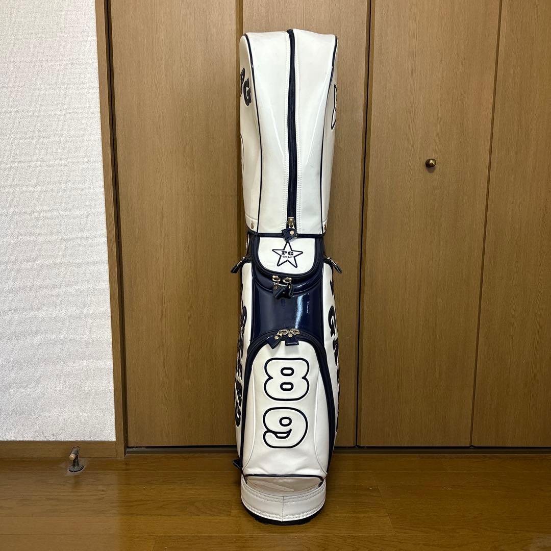 PEARLY GATES キャディバッグ ホワイト・ネイビー