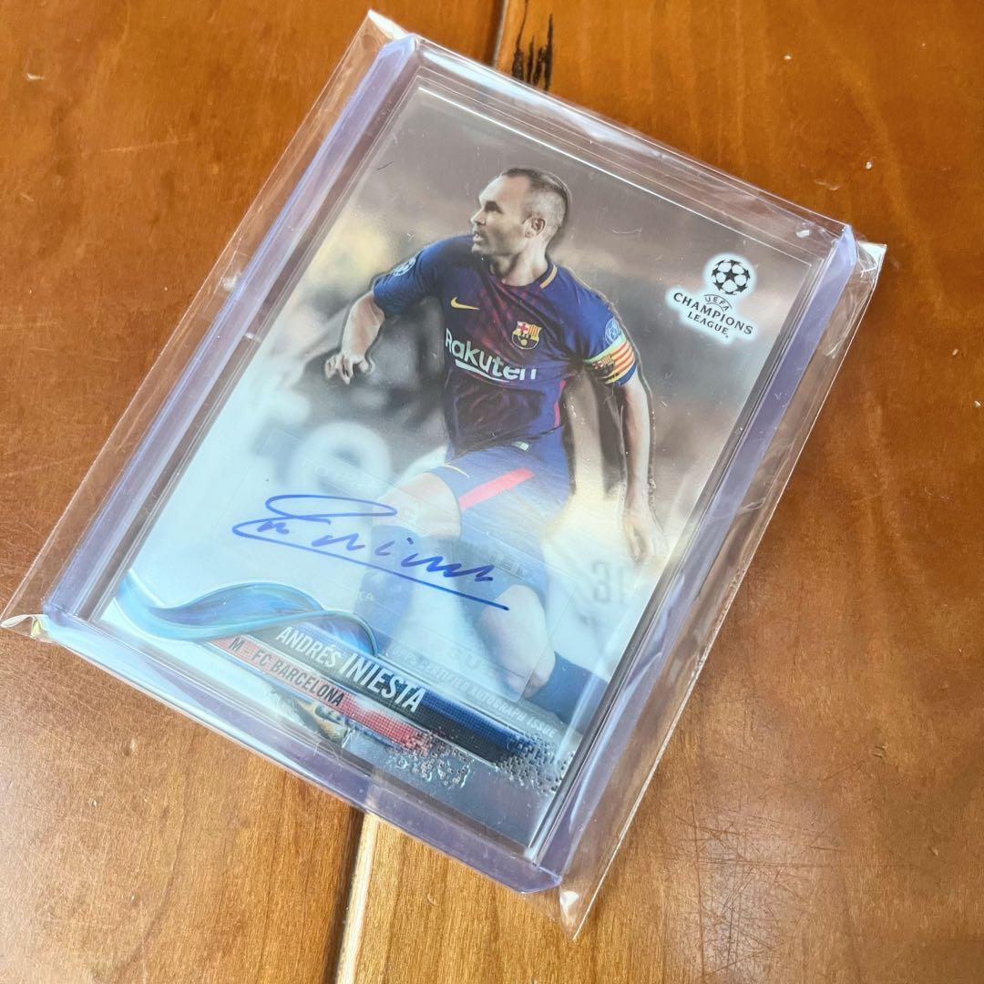 イニエスタ 直筆 サイン カード バルセロナ スペイン代表 topps