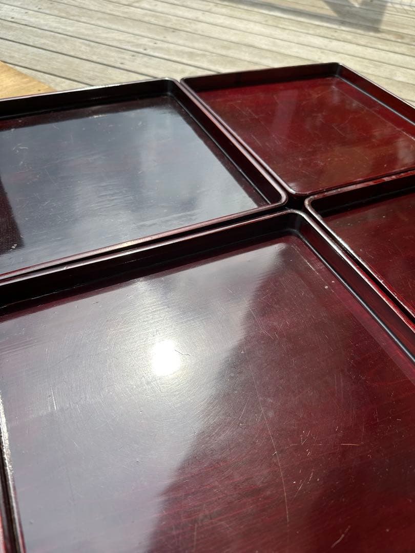 木曽漆器　春慶塗　お膳　8客