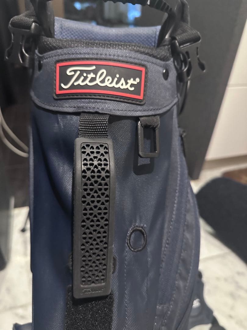 Titleist ネイビー キャディバッグ ポーチ レインウェア3点セット