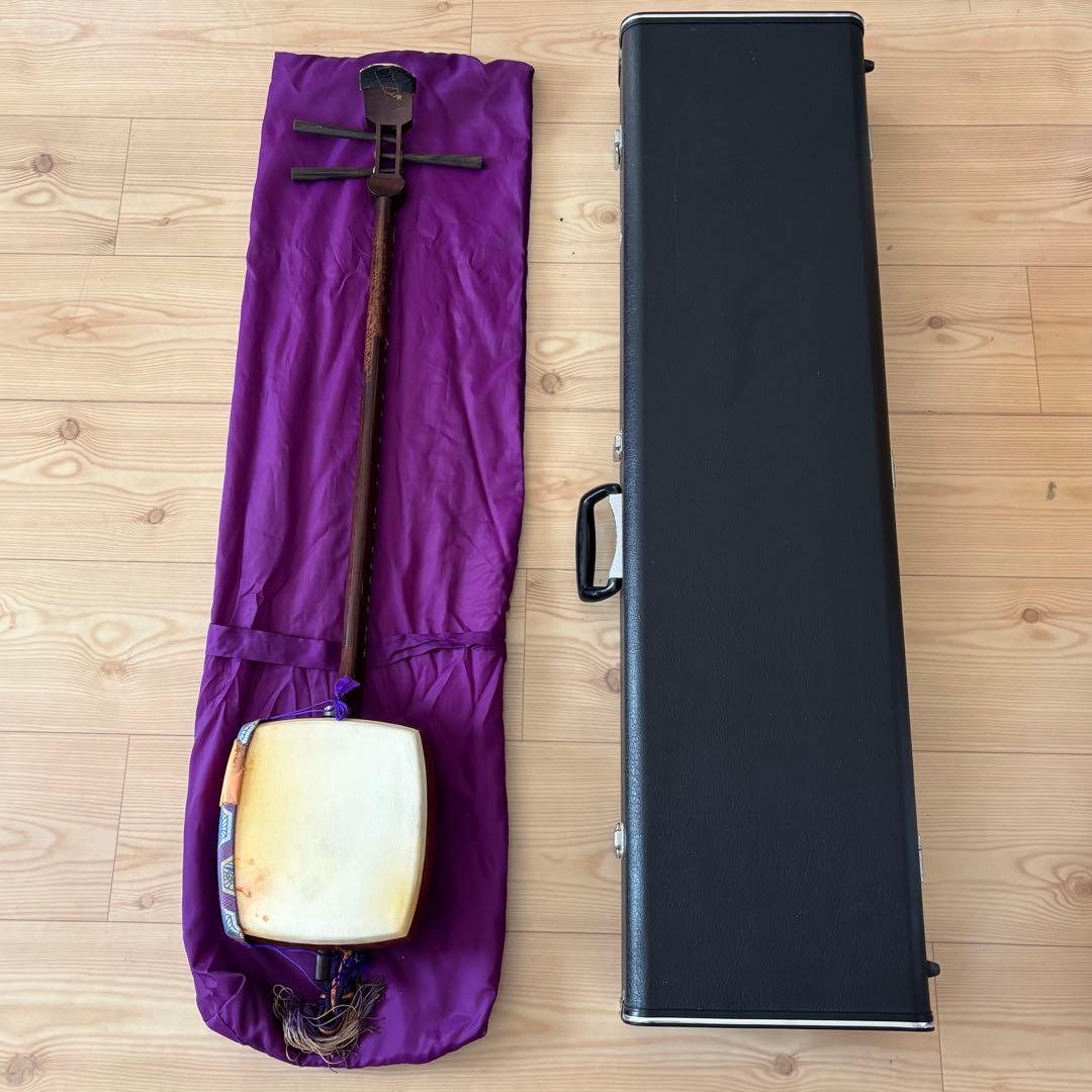 長唄三味線 ハードケース付き　付属品有り