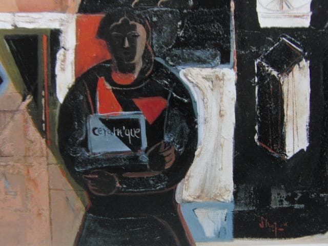 島田章三、【セラミックギャラリー】、希少な画集画、新品高級額