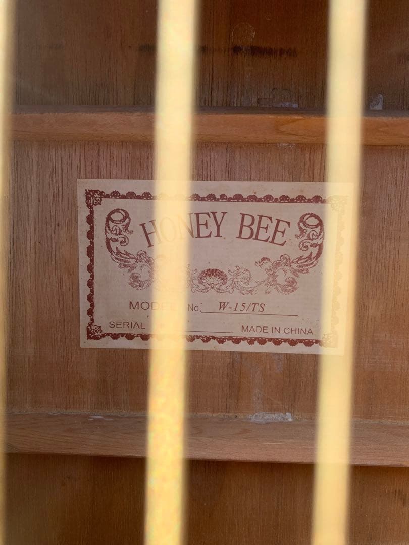 美品ハニービーHONEYBEEアコースティックギターW-15/TS