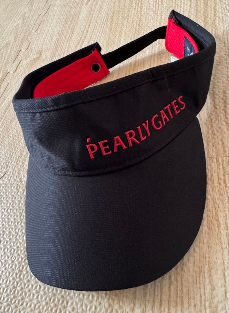 即完シリーズPEARLY GATES バイザー ブラック/レッド