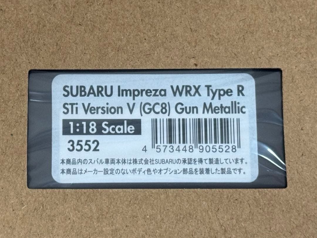 【新品未使用】1/18 SUBARU Impreza WRX TypeR Sti