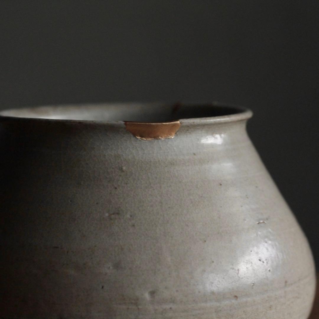 李朝 堅手 塩笥壷 朝鮮美術 古美術 古道具 李朝白磁 アンティーク
