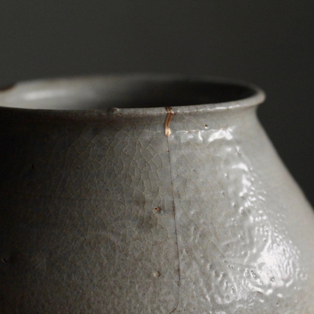 李朝 堅手 塩笥壷 朝鮮美術 古美術 古道具 李朝白磁 アンティーク