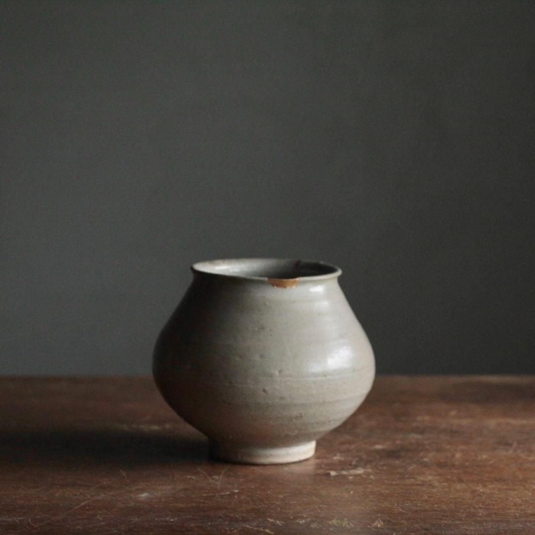 李朝 堅手 塩笥壷 朝鮮美術 古美術 古道具 李朝白磁 アンティーク