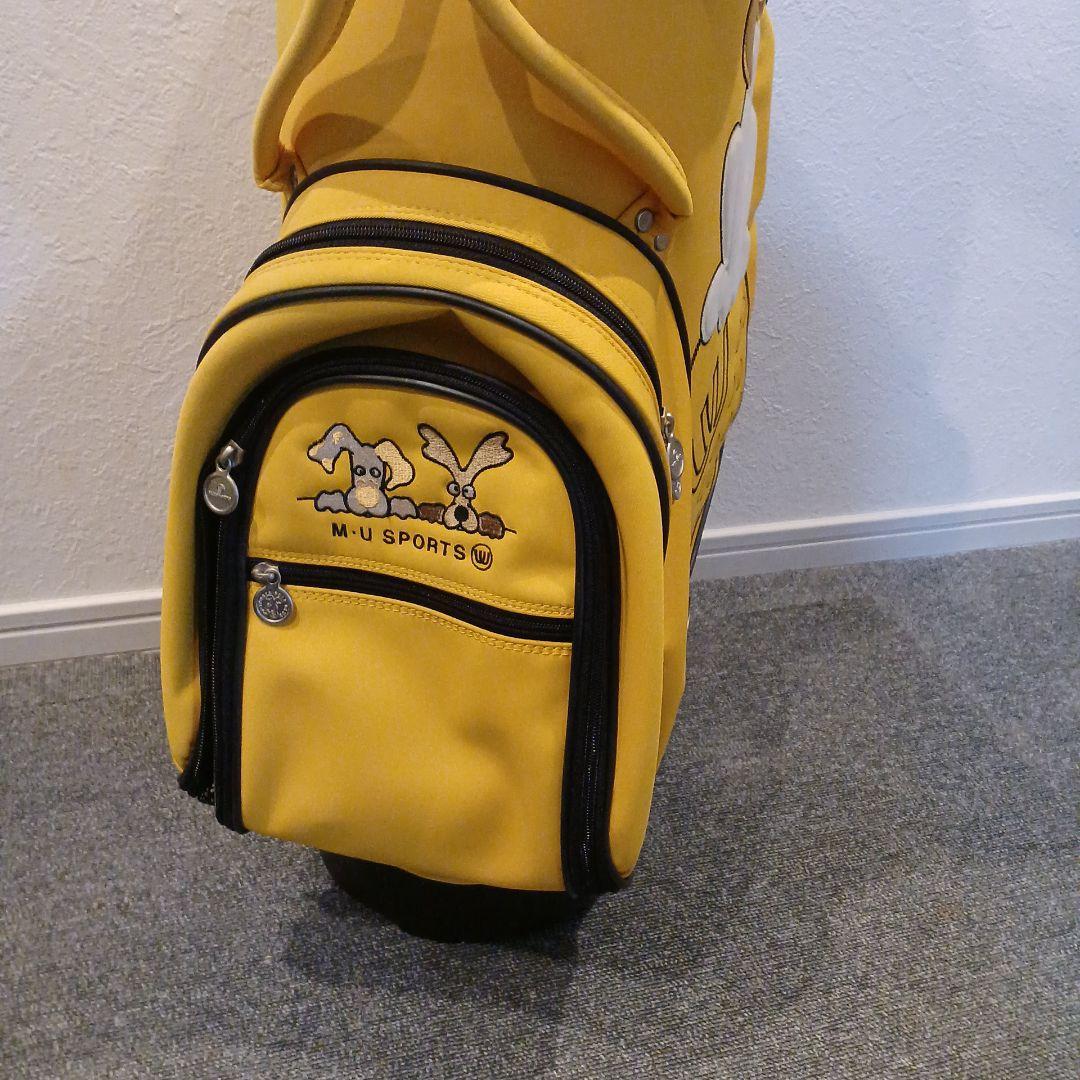 イエローカラー キャディバッグ　クラブ　レディース