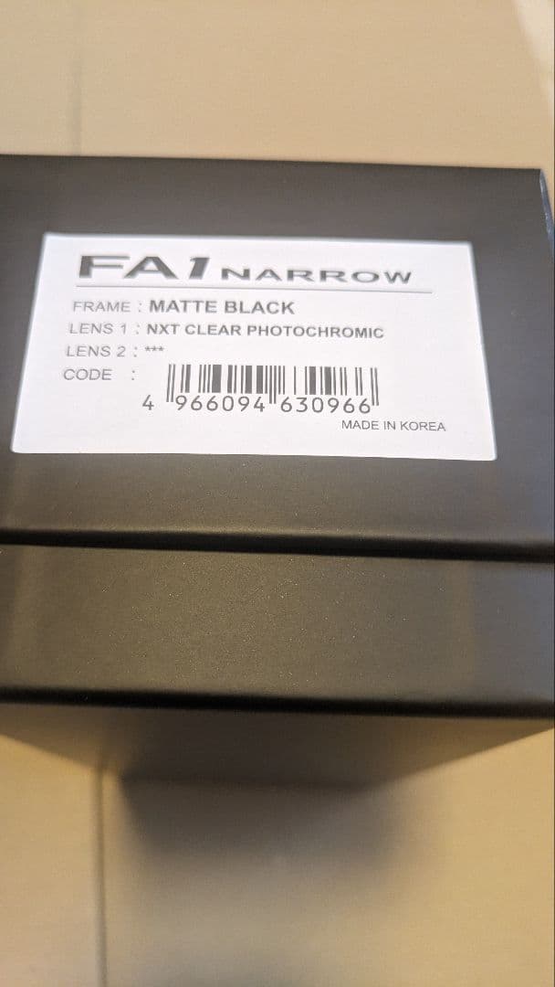 KABUTOサングラス FA1 NARROW マットブラック/NXTクリア調光