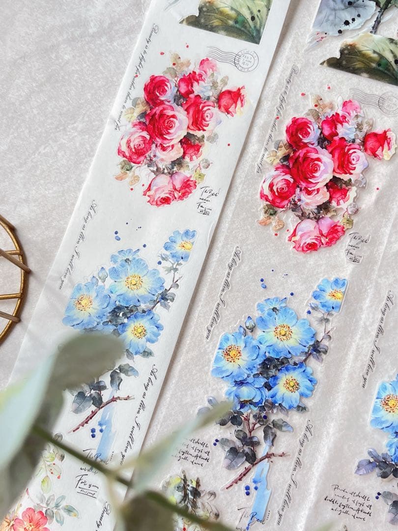 ⭐️SALE⭐️ 蓝莓不蓝手账《花海切模》海外マスキングテープ　マステ 【2705】