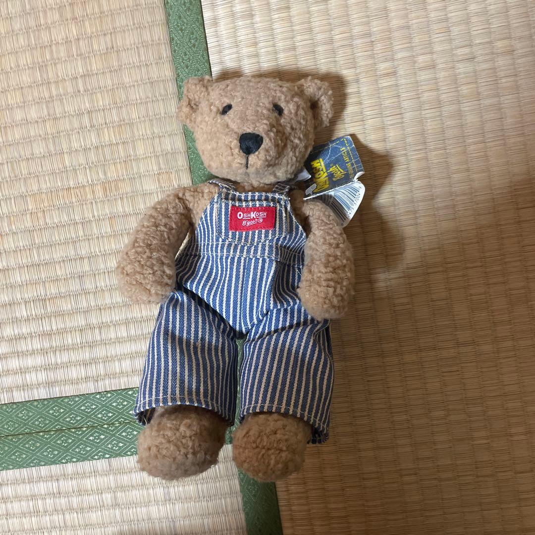 OshKosh ぬいぐるみ ストライプオーバーオール
