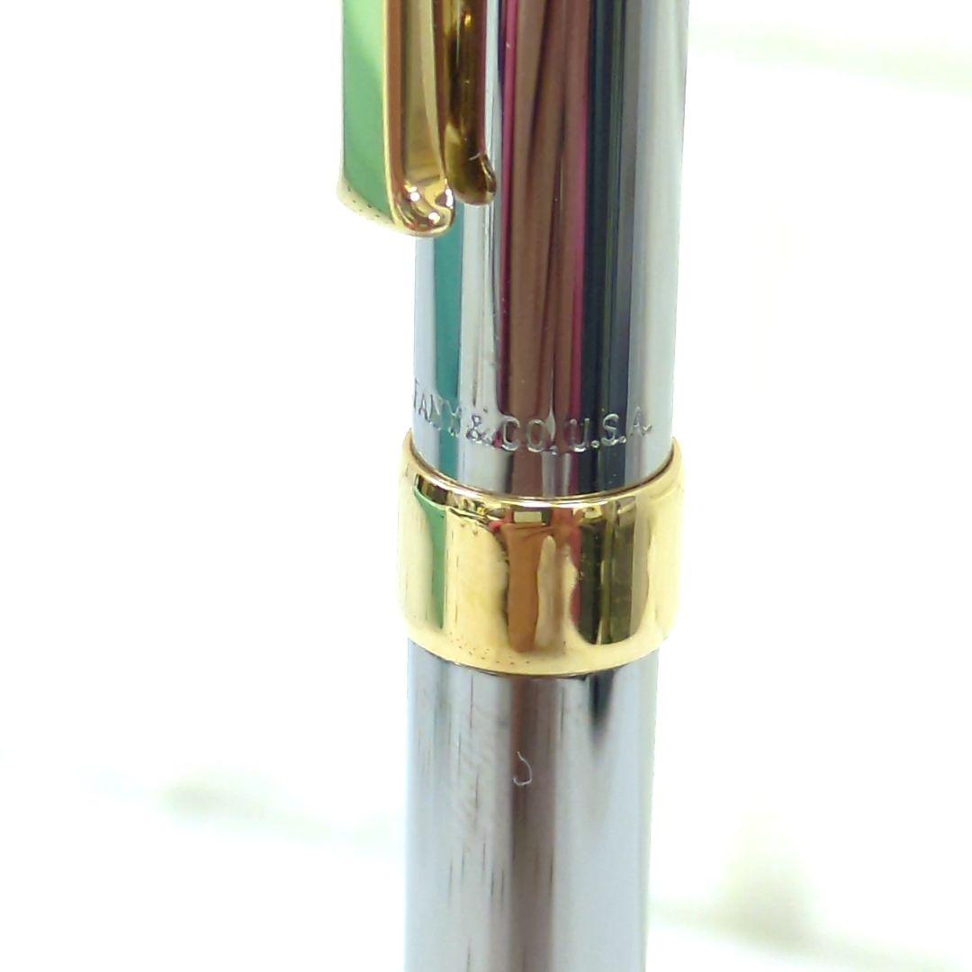 ティファニー Tクリップ ボールペン グレー ゴールドカラーアメリカ製