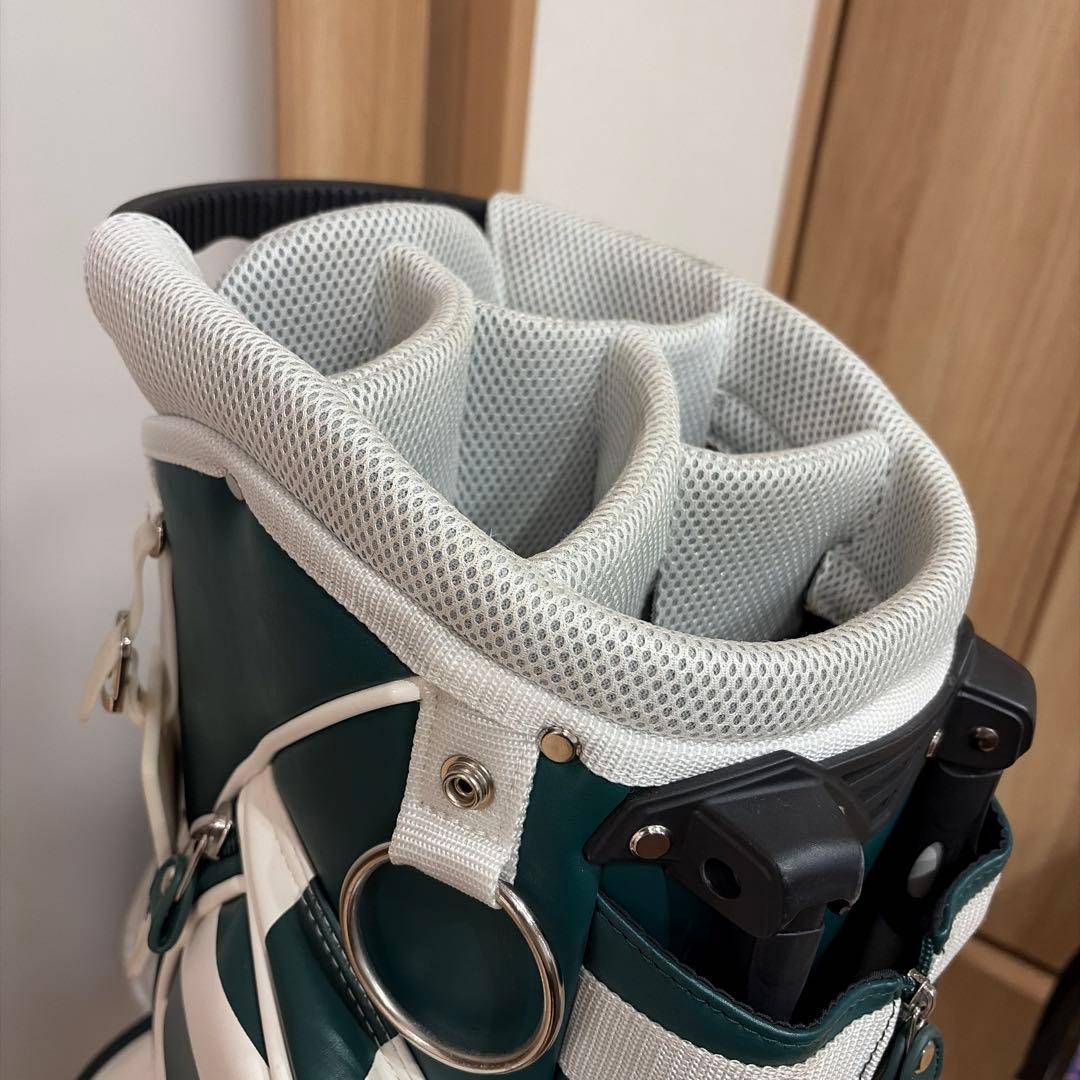 パーリーゲイツ　マーケット　ボーダー　グリーン　スタンドキャディバッグ