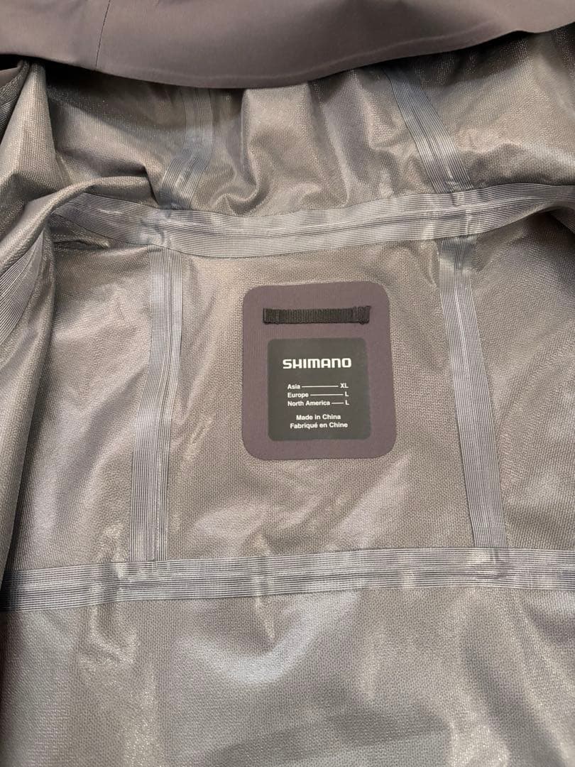 シマノ　RA-025W ショートレインジャケット XL チャコールブラック