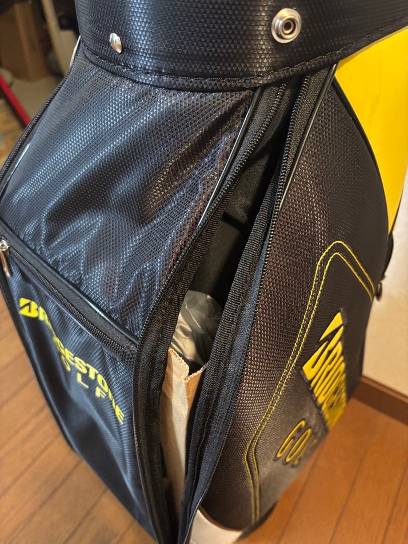 BRIDGESTONE ゴルフ キャディバッグ 黒/黄/白