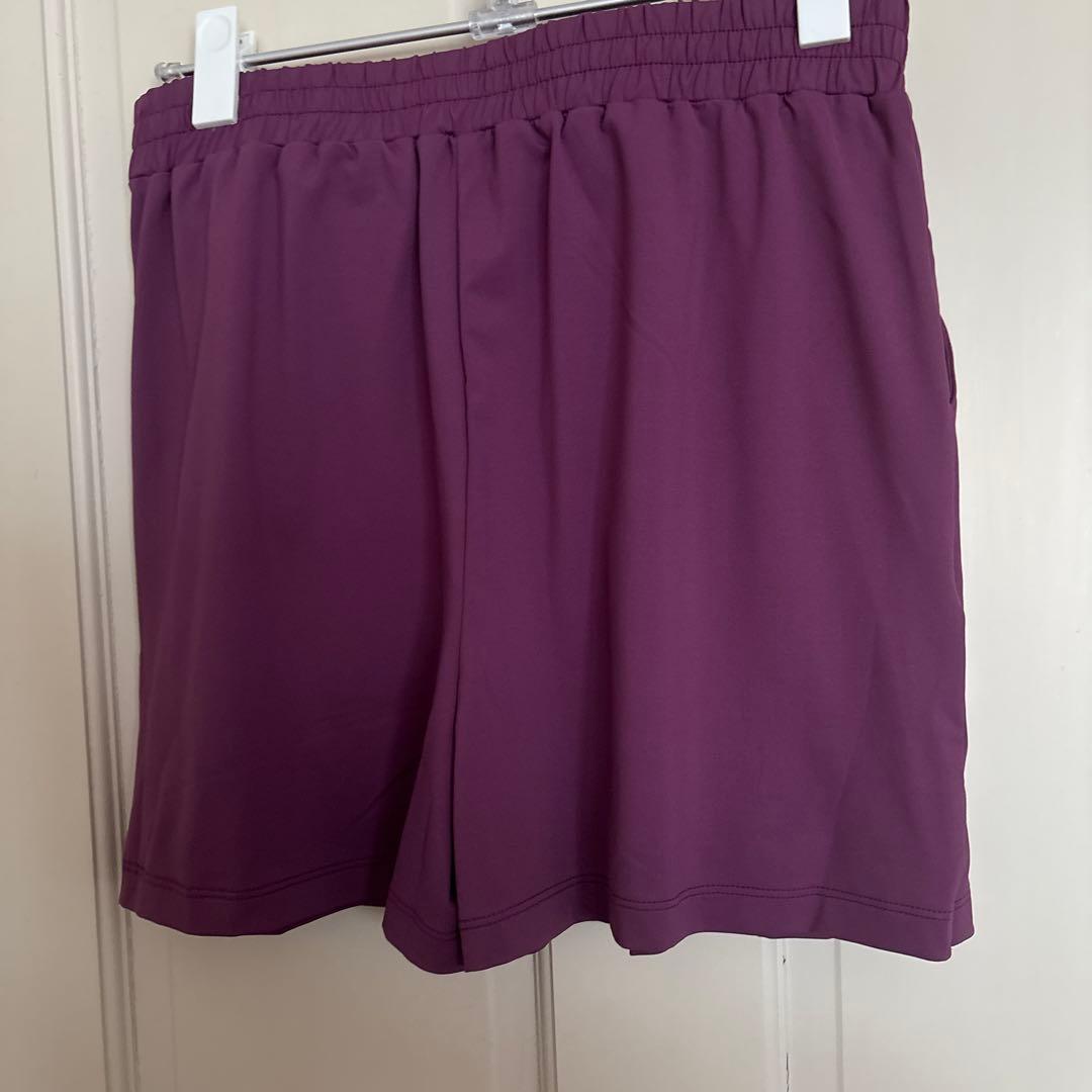 Admiral新品 未使用品Lサイズ パープル ラップスカート風ショートパンツ