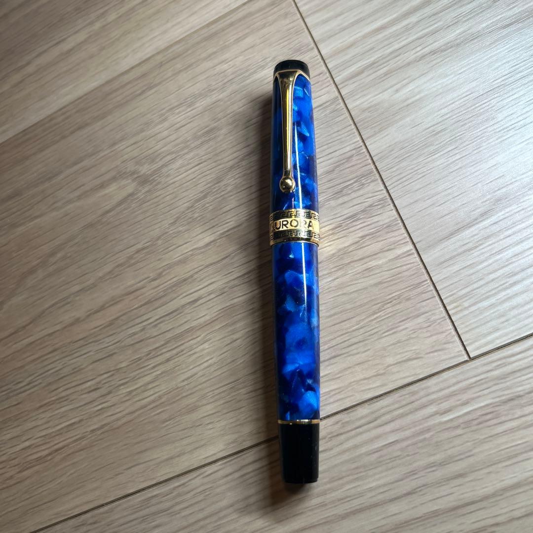 AURORA オプティマ　ブルー　万年筆 アウロラ樹脂製