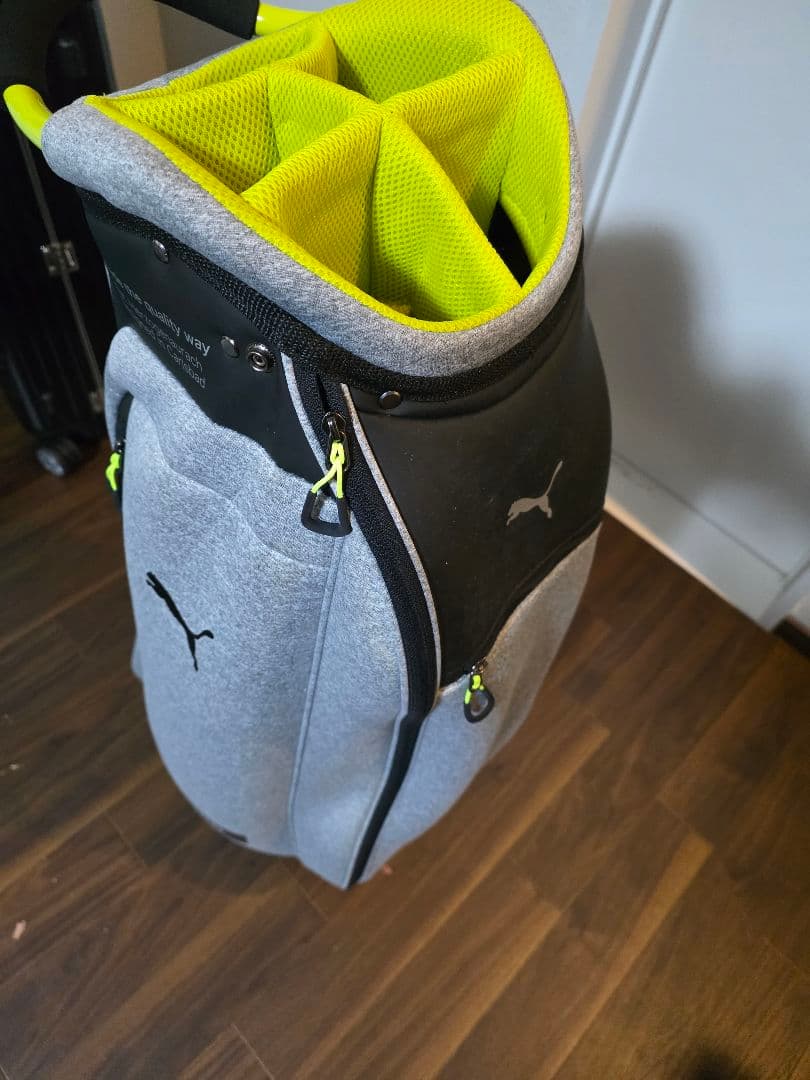 PUMA キャディバッグ グレー/イエロー