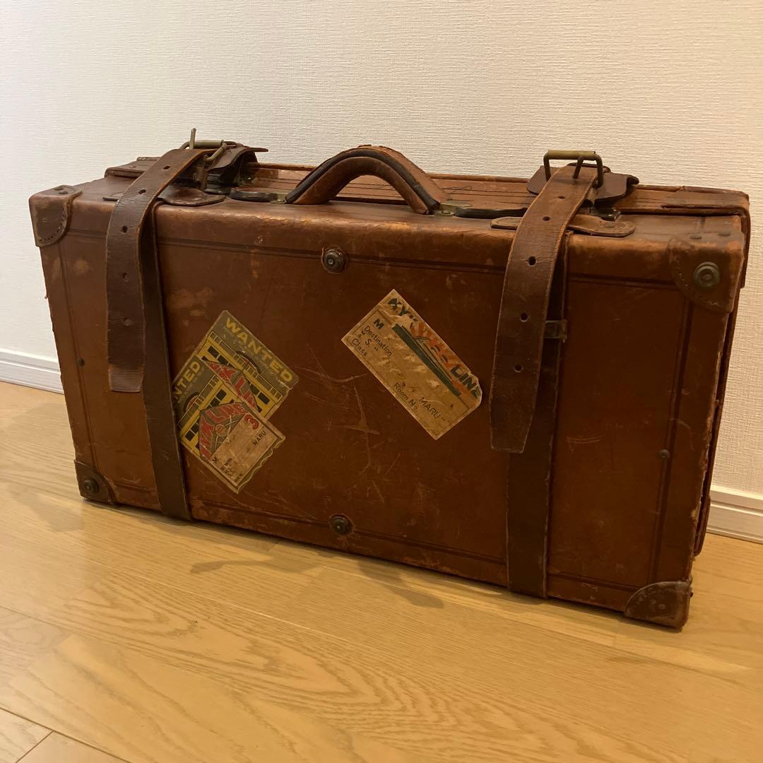 ヴィンテージレザー　旅行用トランク