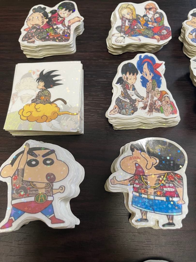 キラキラステッカー ドラゴンボール サザエさん 彫り師 ステッカー シール