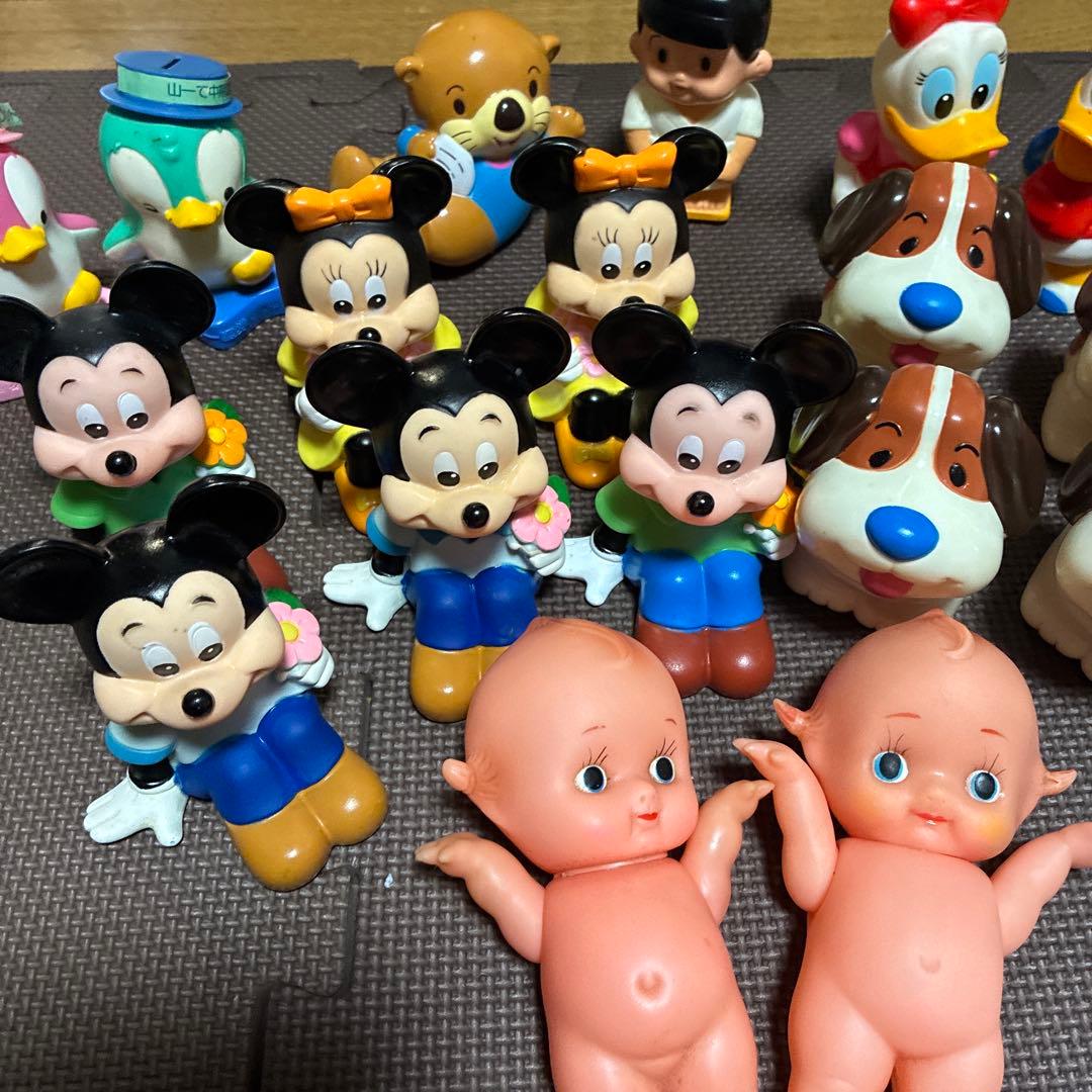 超希少ディズニーレトロ　ソフビ貯金箱ミッキーマウスキューピー山一三菱ワリコー三洋