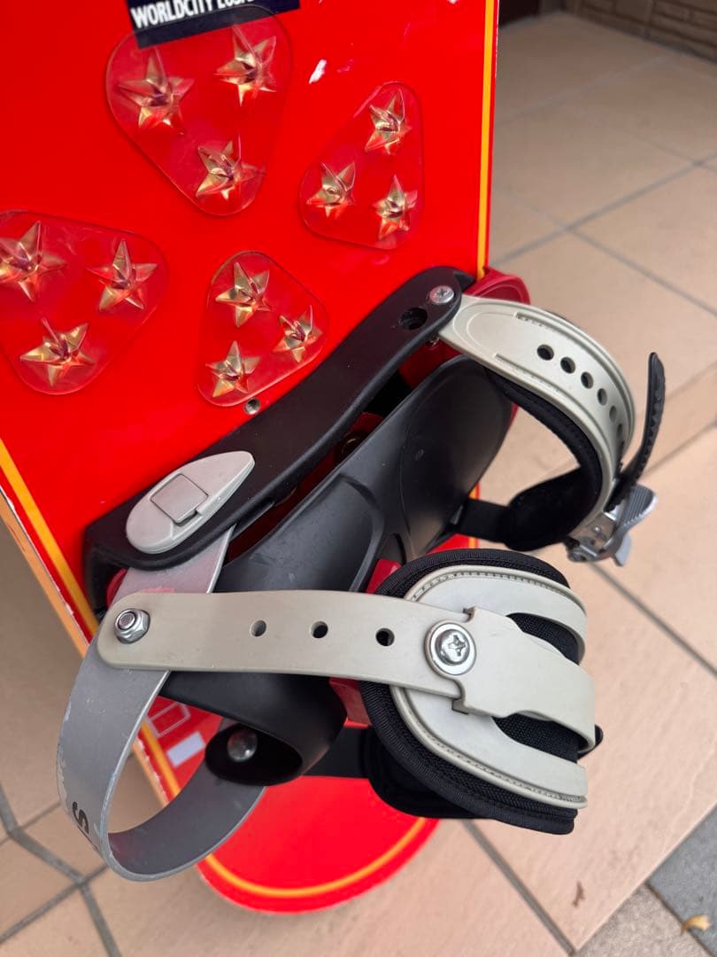 GAP スノーボード 赤色 ビンディング付き