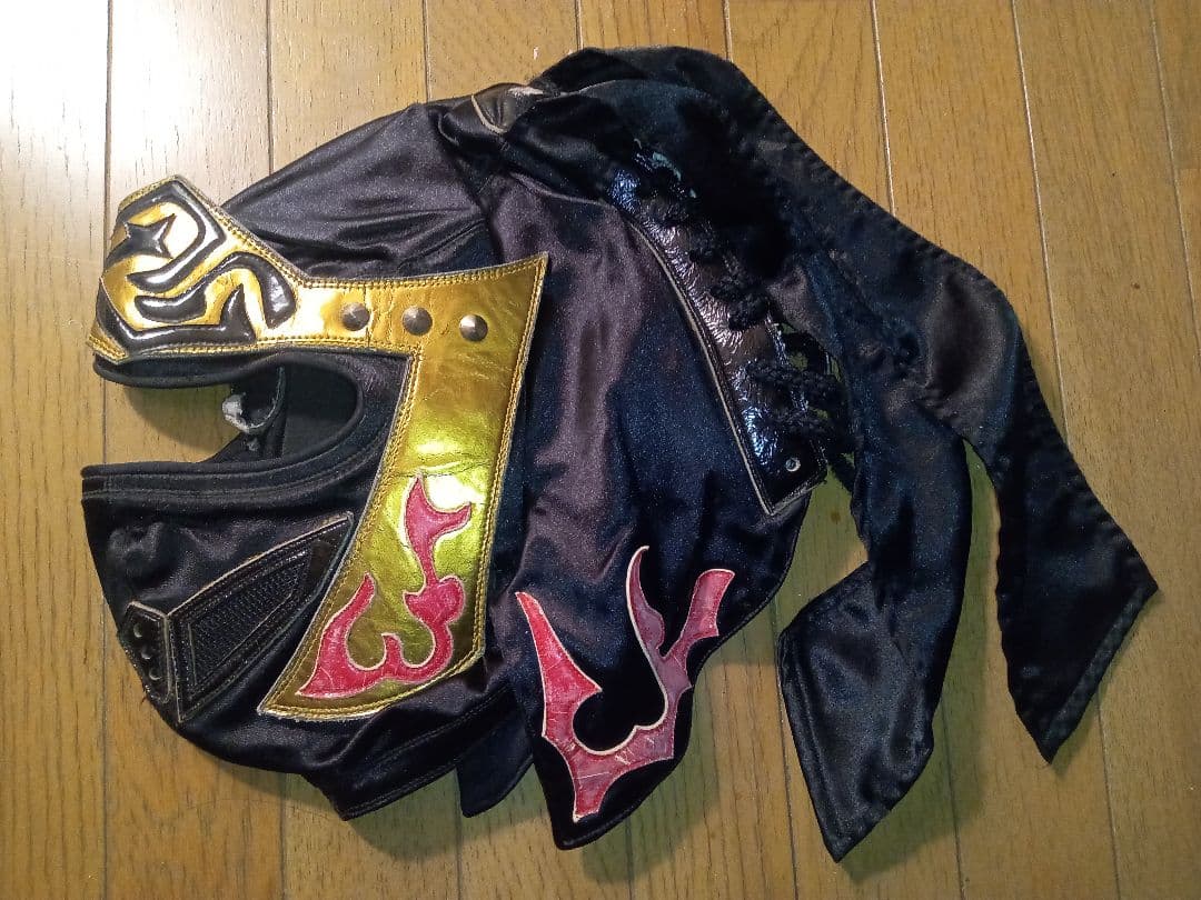 中島半蔵 本人使用済み試合用破れマスク プロレスマスク