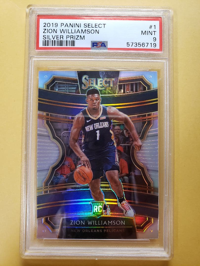 2019セレクト ザイオンウィリアムソン シルバープリズムルーキーカードPSA9