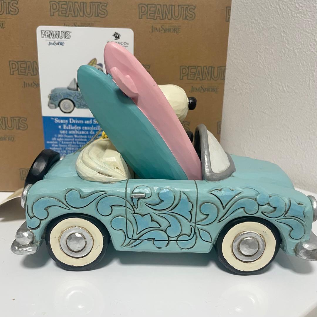 スヌーピー ウッドストック フィギュア ジムショア カー サーフィン 箱付き美品