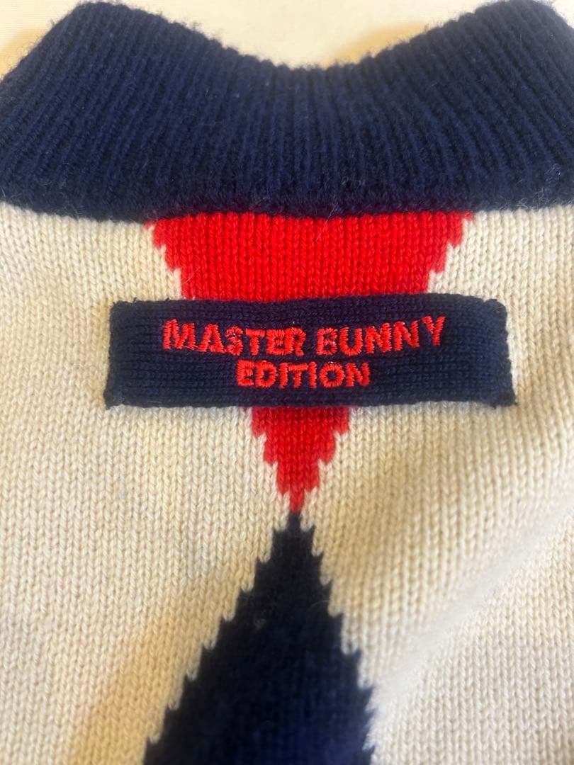 MASTER BUNNY EDITION ダイヤモンドパターン　ニット　ブルゾン