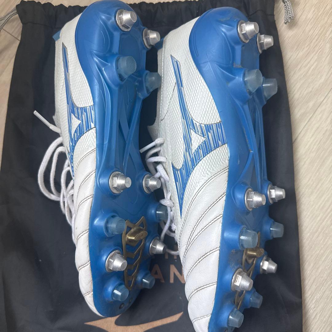Mizuno サッカーシューズ ホワイト/ブルー モレリアベータ取替式