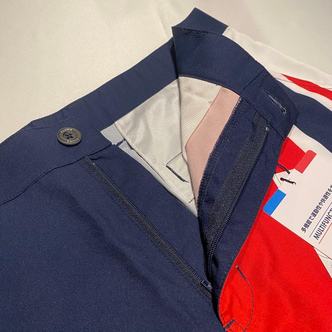 【新品】CLUNK　ハーフパンツ　ゴルフウェア　軽量　通気性　ネイビー　メンズM