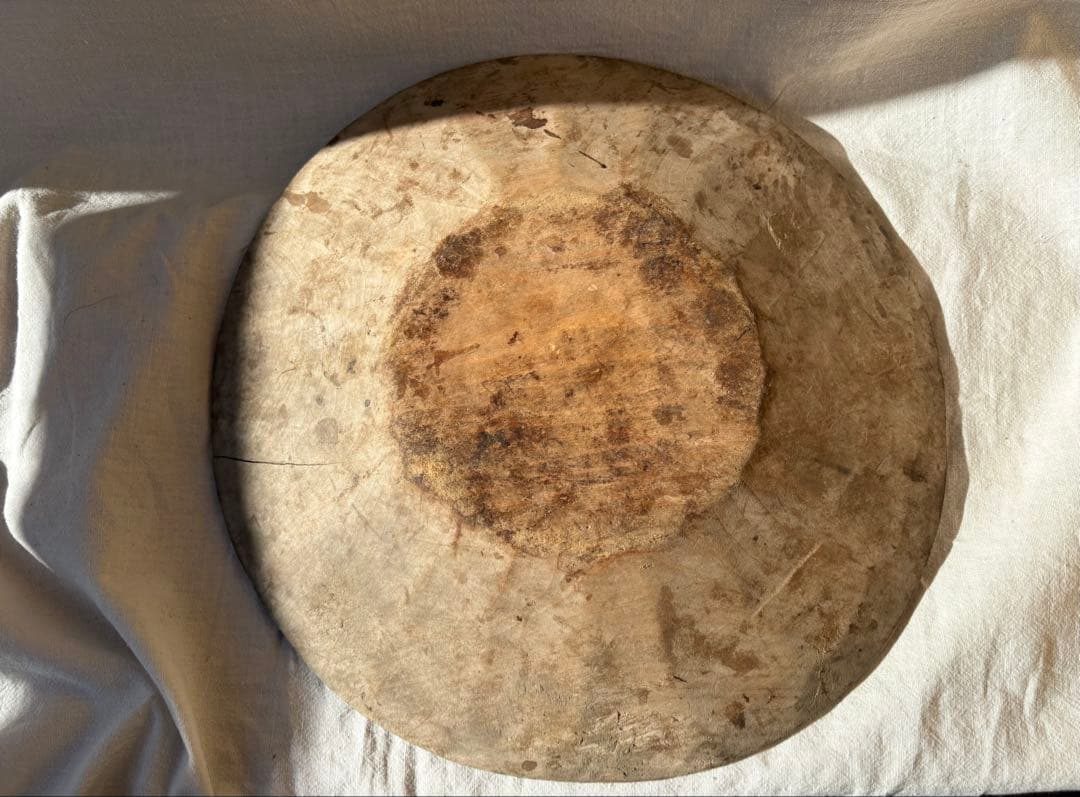 古道具　木皿　繭皿　皿