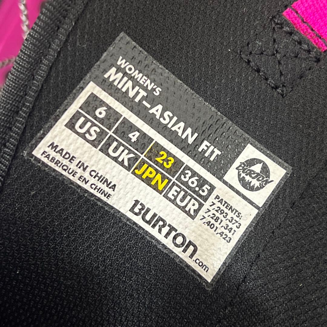 1回使用 23cm BURTON MINT ASIAN-FIT スノボブーツ