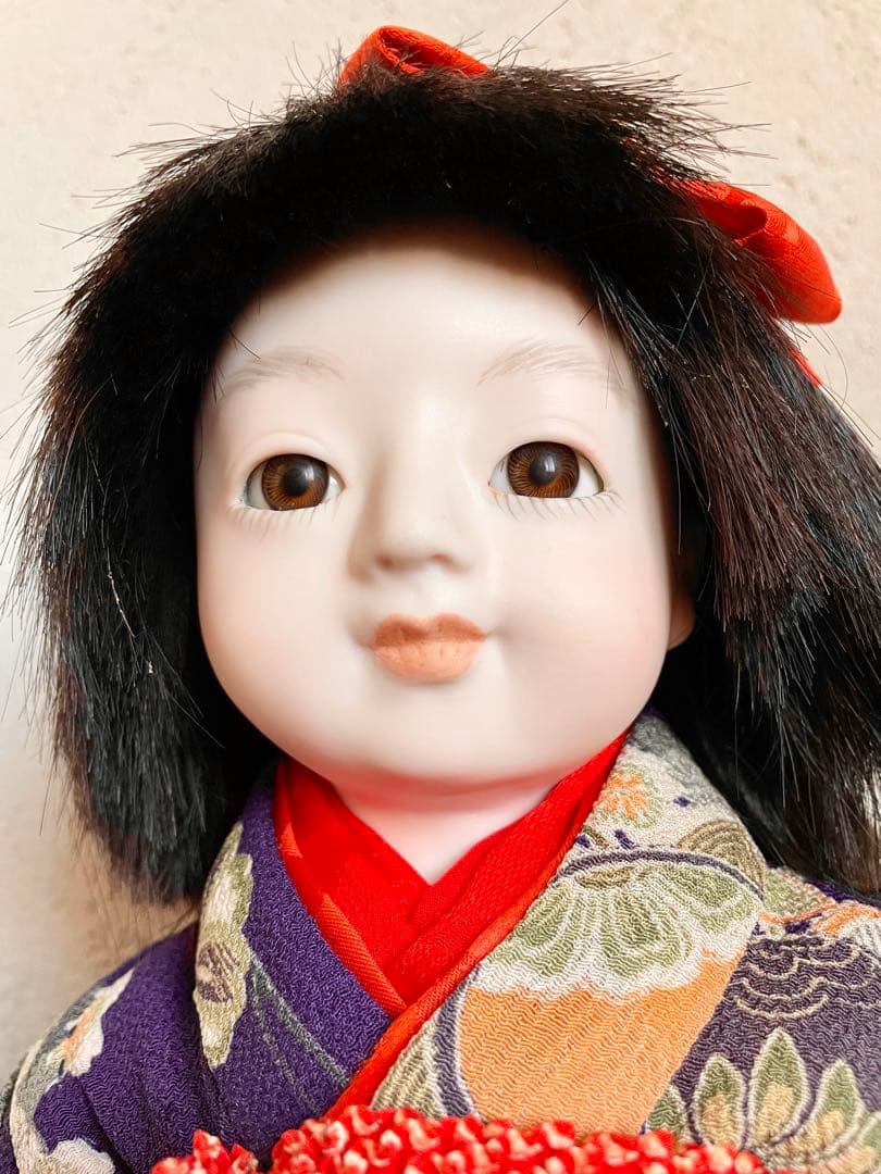 ビスクドール 日本人形 ハンドメイド 市松人形 着物 創作人形 和 アンティーク