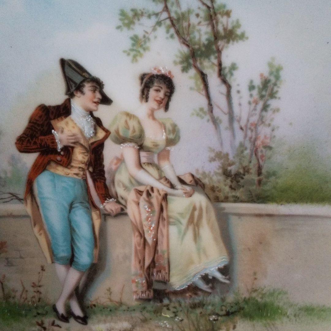 西洋、壁掛け陶器皿アンティーク