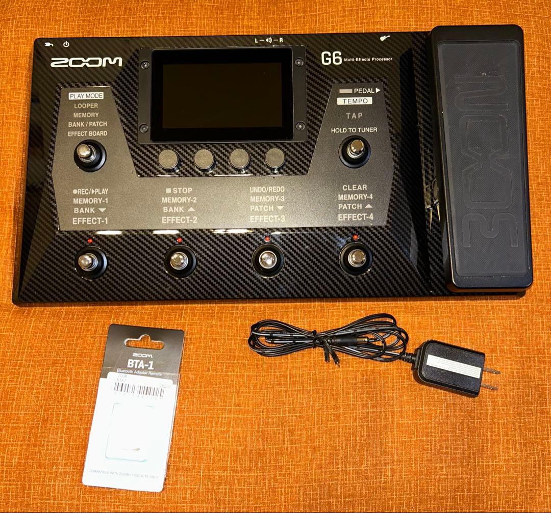 【今日だけ2,000円割】Zoom G6 ギターエフェクター BTA-1付属