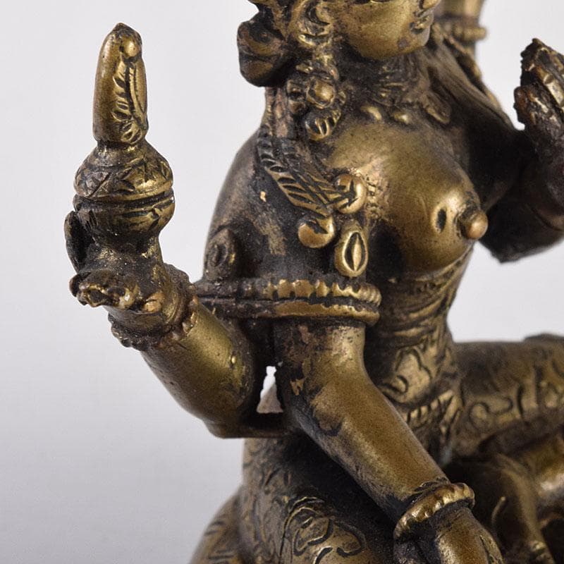 仏教美術　古銅鍍金　ヒンドゥー教　亀に乗るシヴァ神像　仏像　置物　V　7906