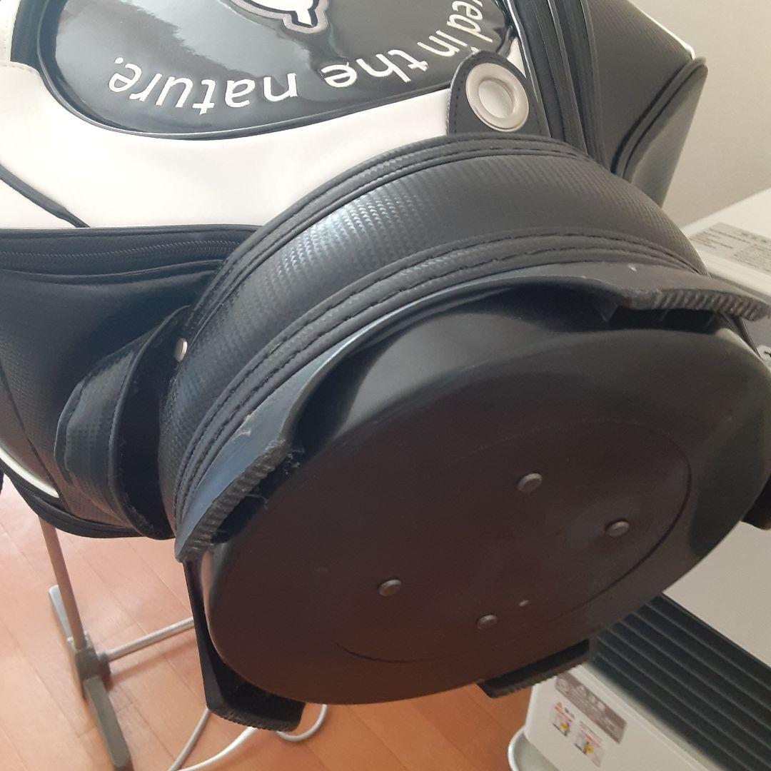 adabat ゴルフ キャディバッグ 黒/白　犬