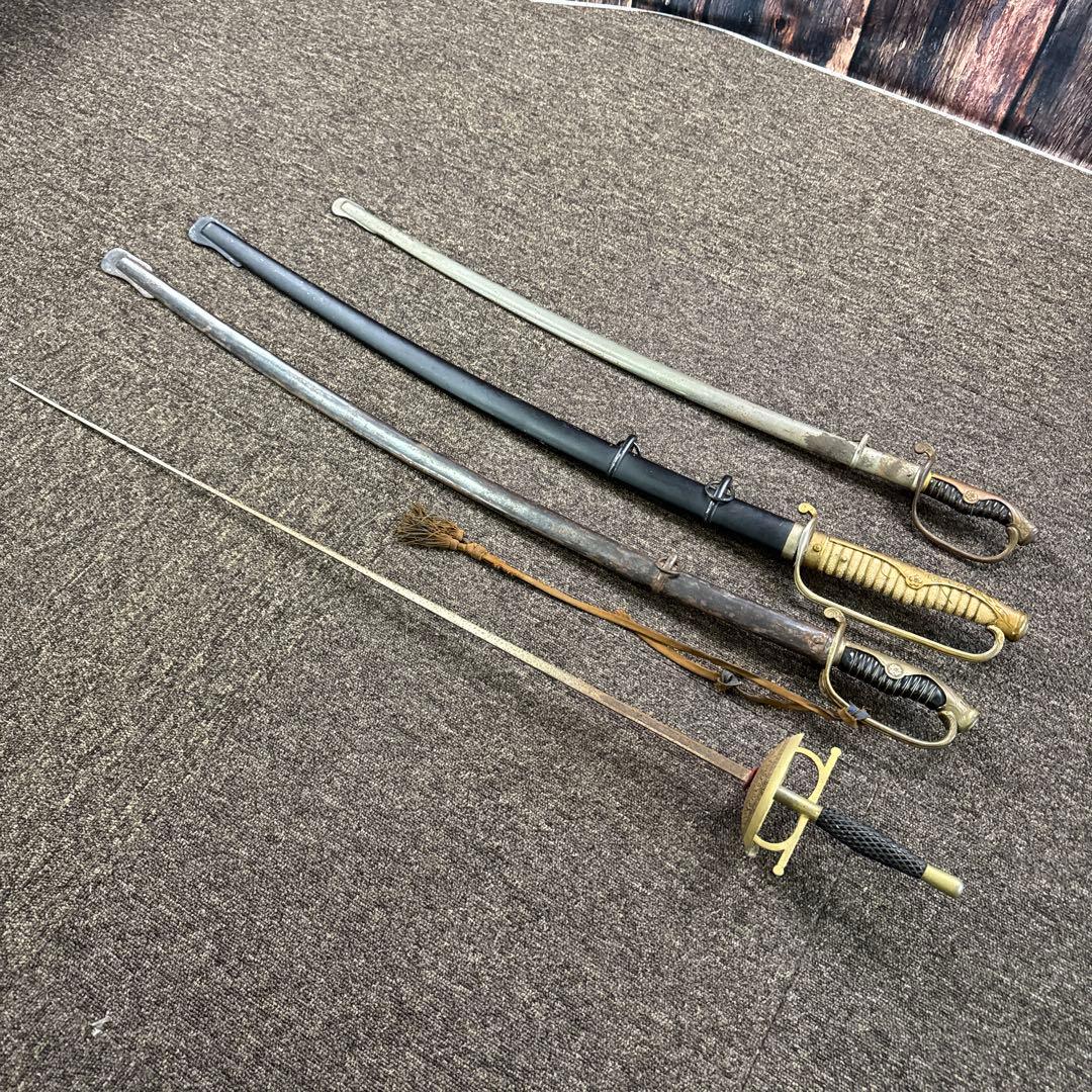 日本軍 軍刀 拵え 模造刀 サーベル 4点まとめ売り