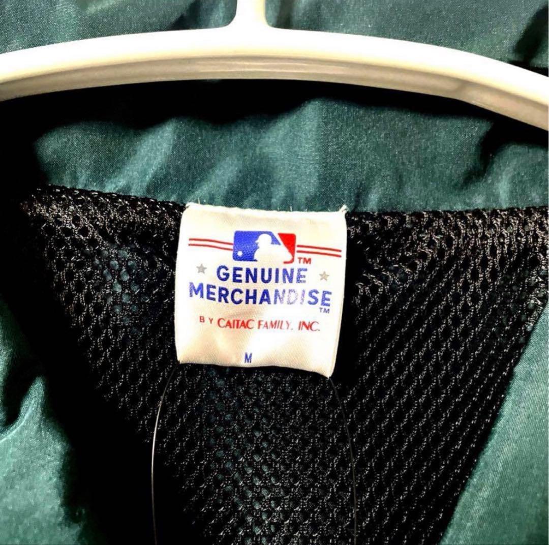 アスレチックス ナイロンジャケット　コーチジャケット　グリーン　Mサイズ