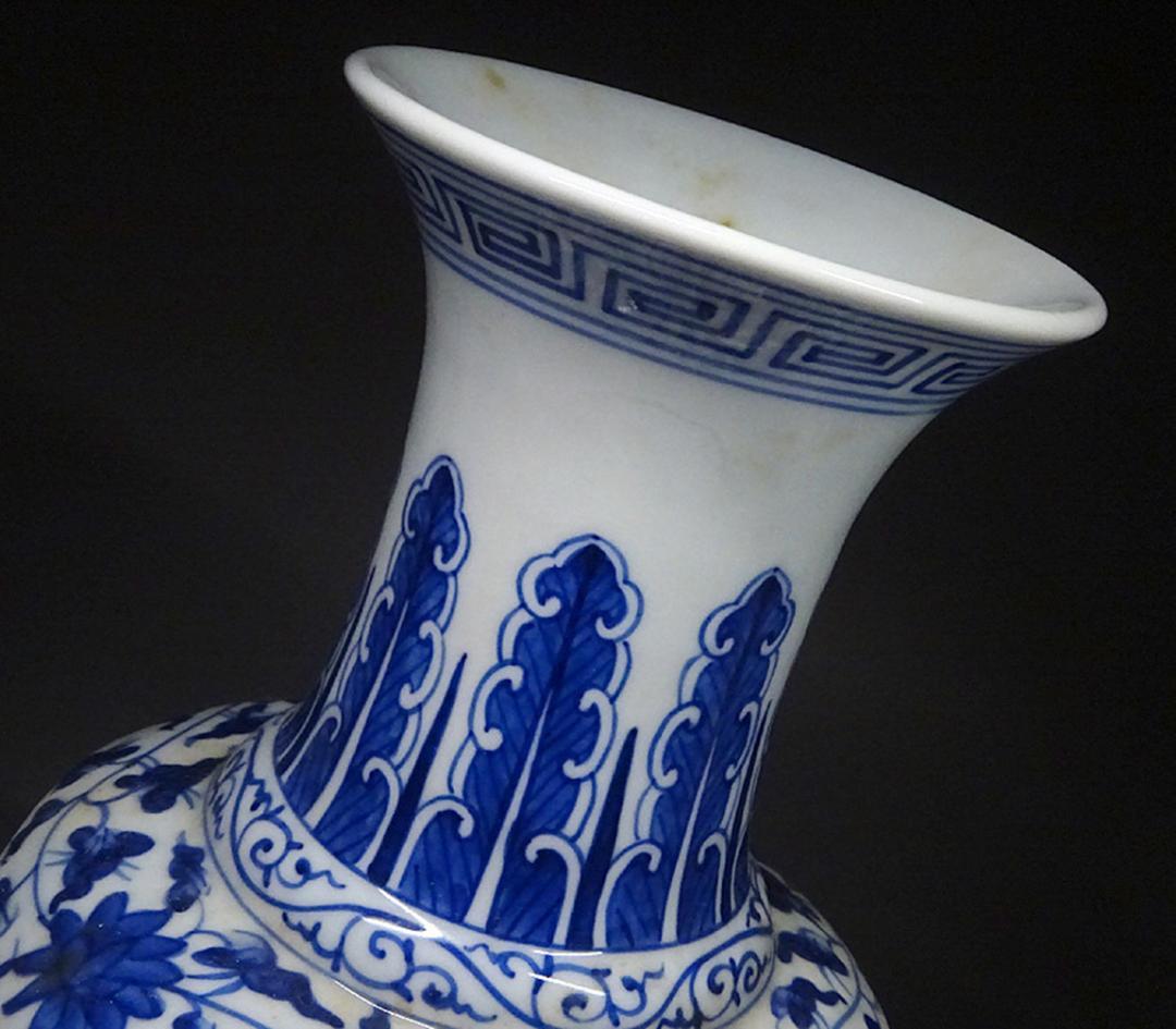 中国古玩 青花 染付 花瓶 2点 大明宣徳年製 含 唐物 t99147