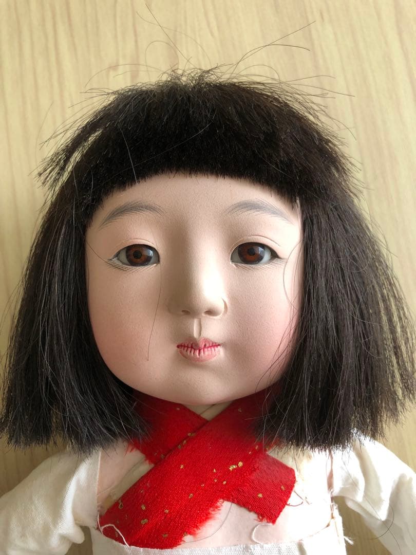 市松人形 約40cm+衣装+立て台