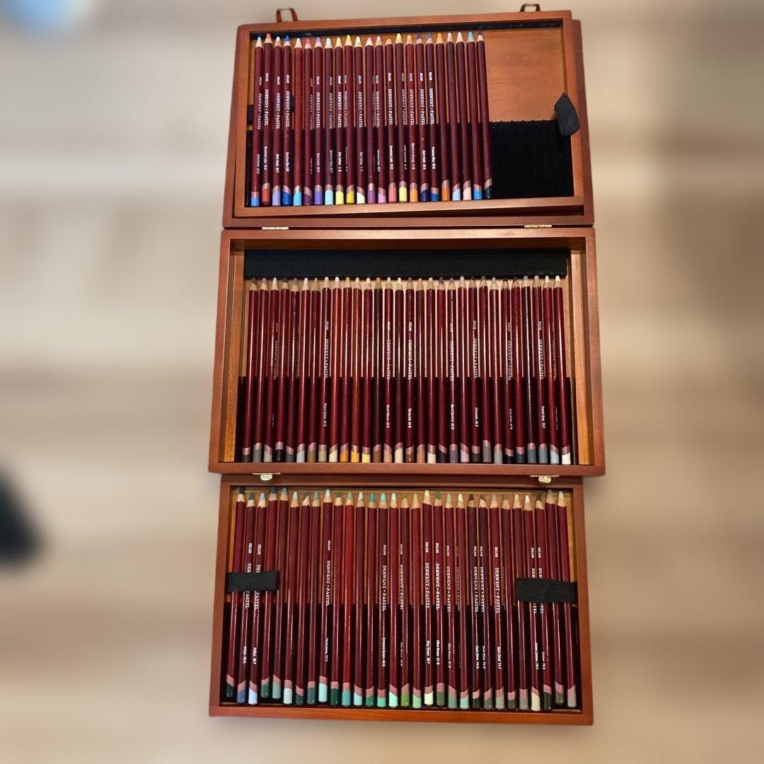 DERWENT ダーウェント 色鉛筆 90本 木箱入り　7本欠品