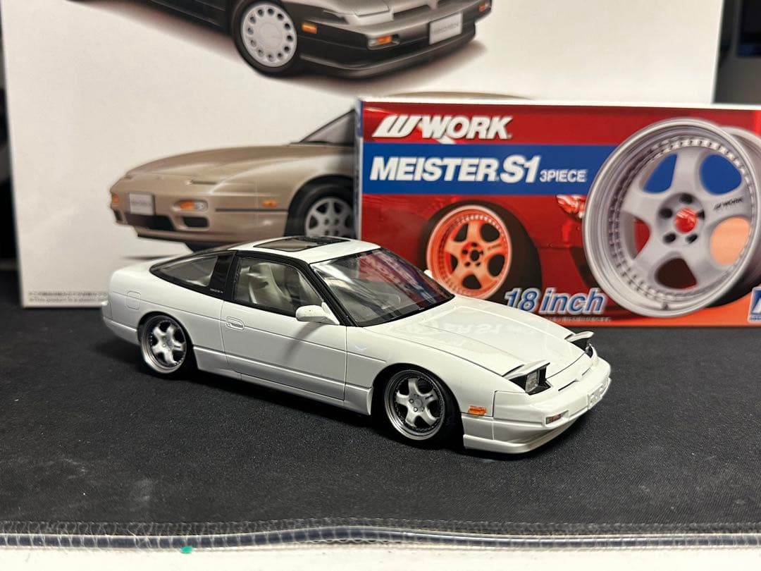 アオシマ　1/24 180sx 組み立て塗装済み　完成品
