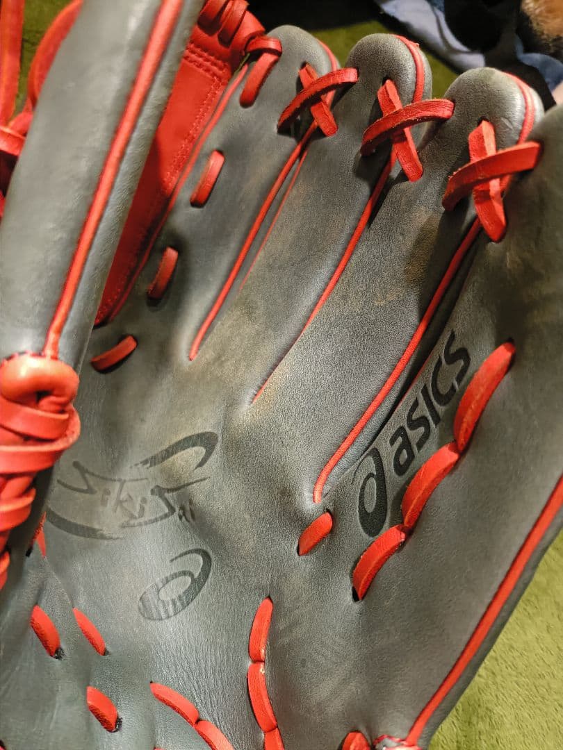 【希少品】ASICS 野球 軟式 グローブ オールラウンド用 シキサイ 右投げ用